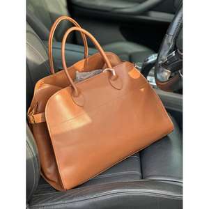 Sac à bandoulière pour femme en cuir véritable de style européen, tendance, traditionnel, imperméable, avec deux sangles, grande capacité, sac à main, cadeau - Product Image 2