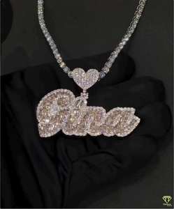 Offre Spéciale pendentif superposé de luxe cultivé en laboratoire VVS en argent sterling 925 ou plaqué or pour des occasions spéciales - Product Image 2