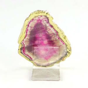Crystal <b>Agate</b> Shiva Symbol <b>Coaster</b> & Table Decoration - Product Image 6