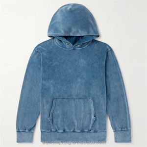 Sudaderas con Capucha de Terciopelo 100% Seda para Hombre, Bordado Personalizado, Dos Bolsillos Delanteros, Suministro OEM, Técnica de Lavado, Tallas Grandes, Transpirables - Product Image 5