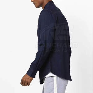 Men Vintage Look Jeans <b>Shirt</b> Long Sleeve <b>Party</b> Top Men Classic Button Up Jeans <b>Shirt</b> Everyday Work <b>Shirt</b> - Product Image 2