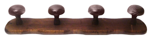 Appendiabiti in Legno Scuro a 3 Posti Cm. 36x9 H - Product Image 1