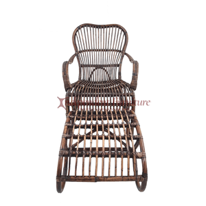 Wholesale Antique Brown Rattan Chair <b>Stool</b> Set <b>Garden</b> Wicker Furniture Outdoor Seating Home Patio Resort Balcony Hotel Villa - Product Image 2