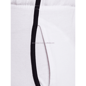 กางเกงกีฬาขาสั้นผู้หญิงขาสั้นครึ่งสีทึบกางเกงลำลองทรงหลวมห้าสายรัดเอวยางยืดมีกระดุมฤดูร้อน - Product Image 4