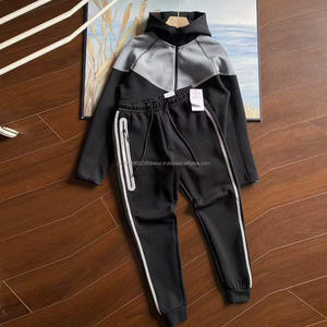 Nuevo Conjunto Deportivo de Felpa Técnica Reflectante con Logotipo Personalizado en Color, Sudadera y Pantalones Deportivos de 2 Piezas con Cierre para Hombre, para Baloncesto - Product Image 4