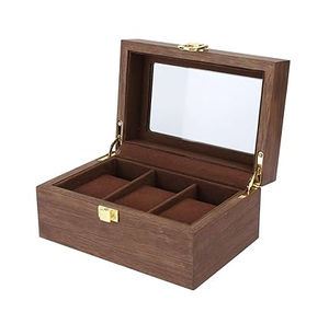 Boîte à montres en bois écologique de haute qualité, 6 emplacements, couvercle en acrylique, étui de luxe pour organiser les bijoux pour femmes - Product Image 4