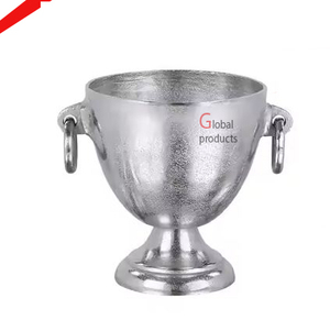 Refroidisseur de vin martelé de seau à glace de boisson de finition d'argent de conception pour le restaurant de barre - Product Image 4