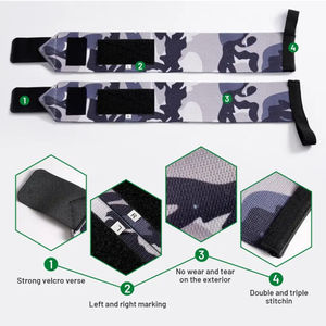 Custom Camouflage Weightlifting <b>Wrist</b> Wraps Gym Fitness Support <b>Bands</b> adjustable Durable Weightlifting <b>Wrist</b> Wraps OEM 2025 - Product Image 3