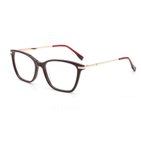 Lunettes de vue FFRD prêtes à l'emploi pour hommes, monture en acétate surdimensionnée, verres tendance, style décoratif, modèle B 3008, pour tous les types de visage