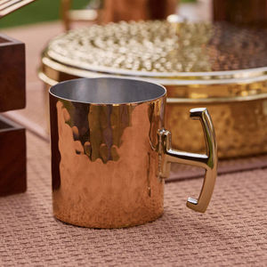 Handmade Premium Quality Pure Copper Mug Flat Handle Custom Logo Size Metal Beer Drinkware for Parties Includes Straw Accessory - Product Image 6