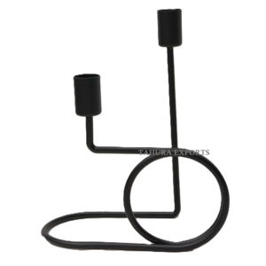 Elegant New <b>Black</b> Metal Candle Holder <b>Candlestick</b> for Home Decoration Premium Quality Luxury Metal Candle Stand Finished - Product Image 1