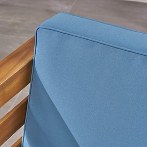 Noble House Oana Outdoor Acacia <b>Wood</b> Club Chair in Teak and - Product Image 2