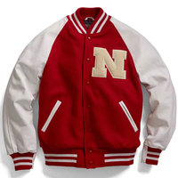 Veste universitaire pour homme Crooks & Castles, noir et beige, avec broderie de la lettre C, style preppy, pour l'automne