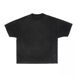 <b>100</b>% cotton T-<b>shirt</b> for men loose fit printed Mens 250 GSM Cotton Acid Wash Black Graphic T <b>Shirt</b> Puff Print Streetwear - Product Image 6