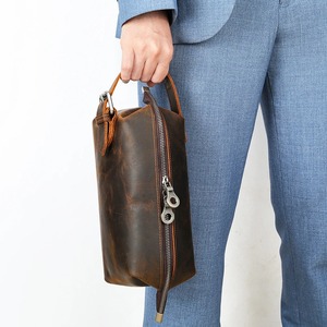 Desain baru kanvas nilon Pria Wanita perjalanan kulit terbaik <span class=keywords><strong>Kit</strong></span> perlengkapan mandi Pria Wanita Plus tas tas tas rias perlengkapan mandi - Product Image 5