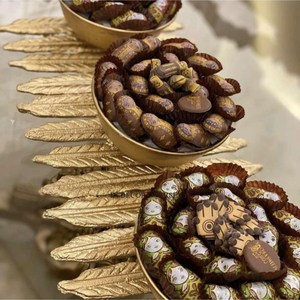 Textura martillada Plata Brillante Pulido Mariposas Diseñador Aspecto atractivo Forma redonda Chocolates Sirviendo Cuencos de lujo Suministros - Product Image 2