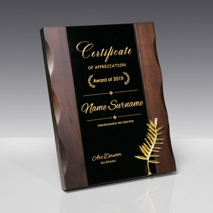 Crystal Glass Certificate <b>Trophy</b> with UV Printed Graphics for Tradeshow Giveaways and Welcome Gifts - Product Image 1