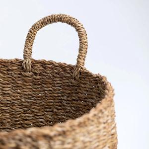 Panier en jonc de mer de style côtier de Nantucket - Ensemble de 3, fabriqué à la main au Bangladesh - Product Image 6