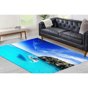 Tapis imprimé vagues océaniques : élégance côtière pour votre maison, tapis gobelin - Product Image 5