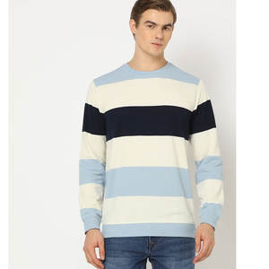 เสื้อสเวตเตอร์ของผู้ชายผ้าคอตตอนผสมสีพื้นขนาดพลัสไซส์ออกแบบได้ตามต้องการ - Product Image 3