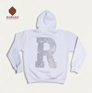 Sweat à capuche zippé en cristal blanc - 100% coton polaire imperméable et à séchage rapide, pull d'hiver pour homme - Product Image 2