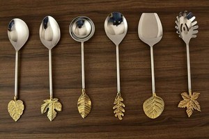 Cuchara de arroz inoxidable con mango largo para cocinar en restaurante con cucharas de acero inoxidable de la India - Product Image 3