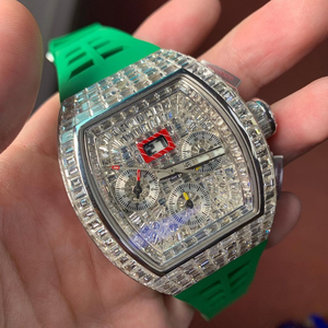 Montre de haute qualité avec diamants DEF Lab Moissanite, diamants incolores, style hip-hop - Product Image 1