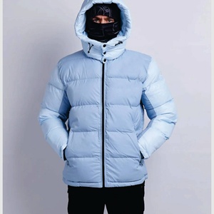 Blouson matelassé décontracté personnalisé avec logo pour homme, épais et chaud, vêtement d'extérieur, col montant, fermeture éclair, pour l'automne, service OEM disponible - Product Image 5