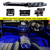 Kit d'éclairage d'ambiance RHD W212 pour mise à niveau W213 pour Mercedes-Benz Classe E 2010-2015 – Lampe d'ambiance lumineuse pour grille d'aération en forme de turbine modifiée