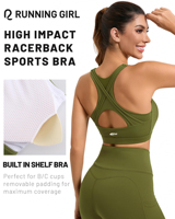 SAVOW FIGHT WEAR Soutien-gorge de sport pour femme à maintien élevé, léger et rembourré, bretelles réglables, design sans coutures, en Spandex/Nylon