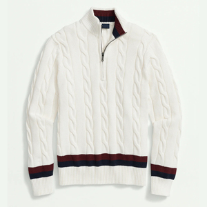 เสื้อสเวตเตอร์ถักแขนยาวคอกลมสำหรับผู้หญิง ลายเรขาคณิต สไตล์ลำลอง มีโลโก้ด้านหน้า - Product Image 4