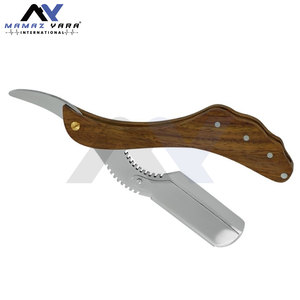 Navaja de Barbero Personalizada, Navaja de Afeitar Recta de Acero Inoxidable Sólido, Bloqueo Oscilante, Mango de Madera de Color Personalizado, Tazor Profesional para Barberos - Product Image 5