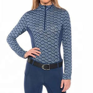 La nouvelle couche de Base des chevaux d'équitation promotionnels porte des chemises à manches longues à séchage rapide pour femmes - Product Image 4