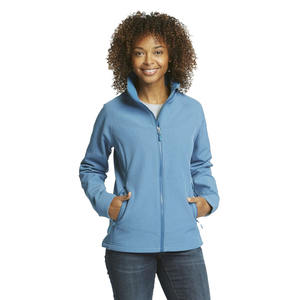 Veste Softshell imperméable et respirante pour femmes avec impression de logo personnalisé Service OEM Fermeture à glissière de style décontracté - Product Image 6