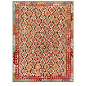 Alfombra Kilim de Maimana, Afganistán, 345 x 260 cm, Alfombras y Conjuntos Tradicionales Afganos - Product Image 1