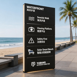 Panneau <span class=keywords><strong>de</strong></span> <span class=keywords><strong>signalisation</strong></span> lumineux LED personnalisé |   Panneau directionnel métallique étanche IP65 pour centre commercial et parc, utilisation intérieure/extérieure - Product Image 3