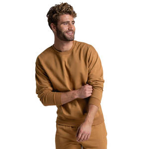 Venta al por mayor de serigrafía verde térmico suave algodón pulóver Unisex cuello redondo sudadera estilo Unisex para el invierno - Product Image 2