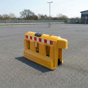 Barrière de sécurité en verre 100 x 60 x 40 cm avec réflecteur œil-de-chat – Produit de signalisation routière - Product Image 3