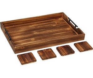 Bandeja de pino Vintage más vendida, posavasos de madera en blanco para café, pan, merienda, fruta, plato de madera, bandeja para el hogar - Product Image 3