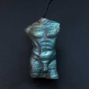 Handmade Vintage Bold Green Flash <b>Labradorite</b> <b>Pendant</b> Necklace Gold Plated Natural Gemstone Jewelry for Him for Engagement - Product Image 1