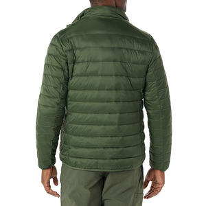 Men's Casual Lightweight Canvas Puffer Jacket Regular Length Stand Collar with Zipper Closure Winter Warm Plain Dyed <b>Bubble</b> <b>Coat</b> - Product Image 2