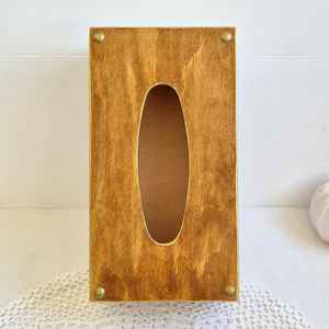 Porte-serviettes et boîte à mouchoirs en bois émaillé faits main avec logo personnalisé, design vierge pour sublimation, écologique et polyvalent - Product Image 4