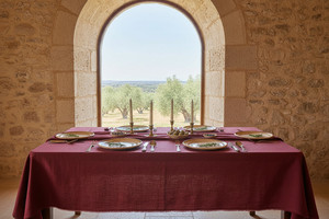 %100 Elegant Belarus Linen <b>Tablecloth</b> 140×180 cm Natural Color Premium Quality for Dining - Product Image 6