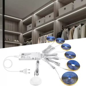 Bande lumineuse LED COB 16,4 pieds, dimmable, 12V, avec capteur tactile pour bois, néons LED, éclairage <span class=keywords><strong>de</strong></span> cuisine, chambre à coucher, IP44 - Product Image 1