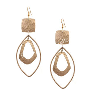 ต่างหูทองเหลืองแฟชั่นต่างหูวินเทจสุดหรูสำหรับผู้หญิงต่างหูดีไซน์เนอร์ยอดนิยมปรับขนาดได้ตามต้องการ - Product Image 1