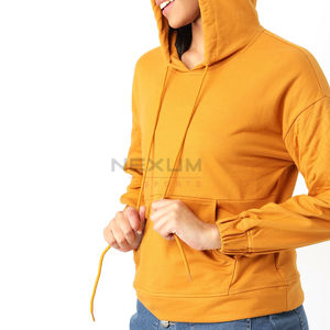 Sudadera con capucha de manga larga con diseño personalizado para mujer, hecha de forro polar de algodón, material de última moda para la temporada de invierno - Product Image 6