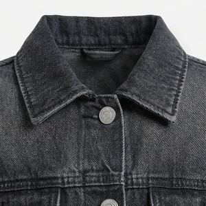 Veste en jean décontractée personnalisée pour hommes, grandes tailles, 100% coton, option logo sur le devant, respirante, veste d'hiver - Product Image 4