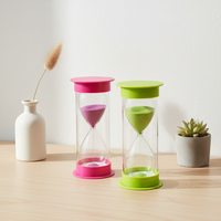 Hochwertiger Langlebiger Natürlicher Rustikaler Holz-Glas-Eieruhr 30 Sekunden 20ml Modernes Design Tragbar für Küchengebrauch