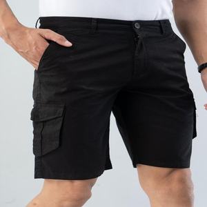 Short cargo personnalisé OEM pour hommes, décontracté, toile de coton, motif solide, décoration lavée par boutons, anti-rides, respirant et imperméable - Product Image 1