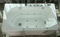 Table de toilettage pour chiens en acrylique blanc au design moderne 2025 avec fonctions de massage et d'ozone, baignoire spa autoportante écologique pour le lavage des grands chiens